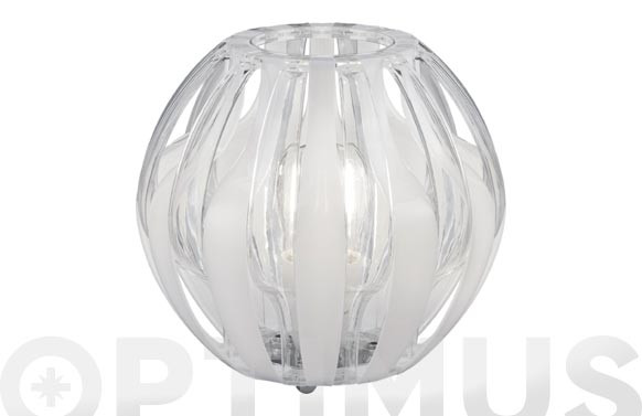 LAMPARA SOBREMESA PUMPKIN 1XE27 Ø23X22CM BLCO