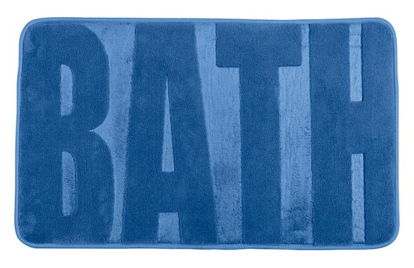 ALFOMBRA DE BAÑO GOMAESPUMA AZUL-80X50CM