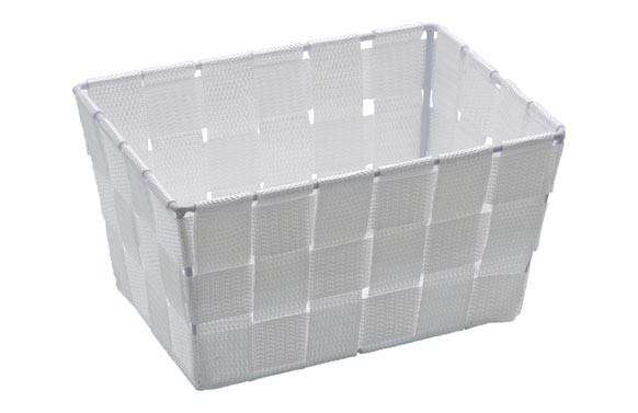 CESTA BAÑO ADRIA 19X14X9CM BLANCO