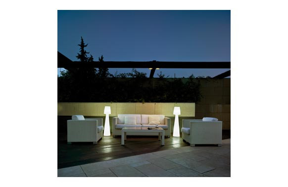 LAMPARA JARDIN LOLA IP65 2XE27 Ø25X110CM