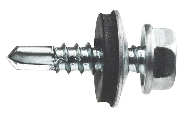 TORNILLO AUTOTALADRANTE DIN-7504-K+ARAND EPDM ZINC 4,8X19 MM P14 (100 UNIDADES)