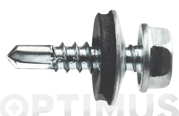 TORNILLO AUTOTALADRANTE DIN-7504-K+ARAND EPDM ZINC 5,5X32 MM P16 (50 UNIDADES)