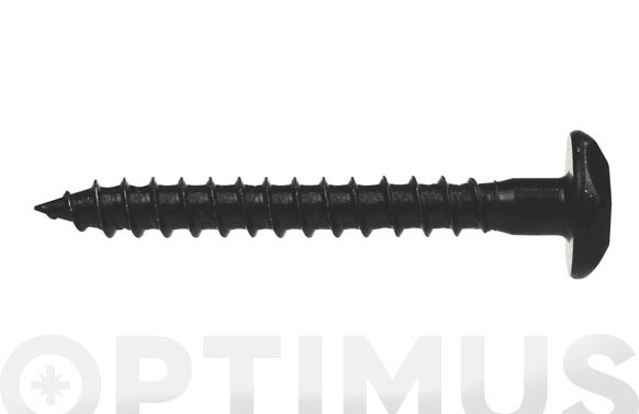 TORNILLO MADERA INVIOLABLE TORX ZINCADO NEGRO 7X80 (4 UNIDADES)