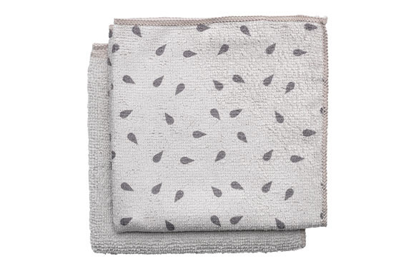 PAÑO COCINA MICROFIBRA (SET 2U) GRIS CLARO