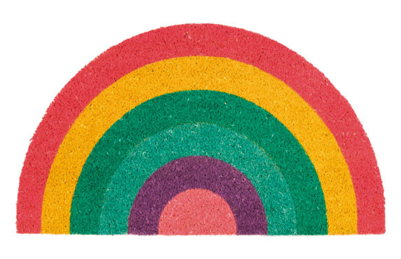 FELPUDO COCO FORMA ARCO IRIS 45X75 CM