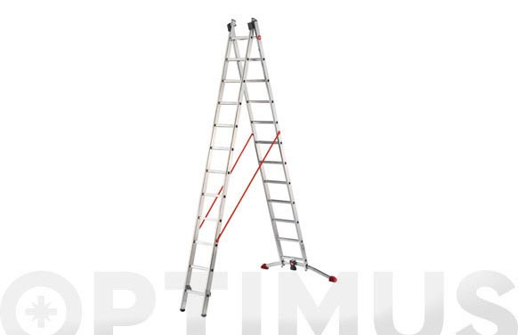 ESCALERA ALUMINIO DOBLE COMBINADA 2X12 PELDAÑOS