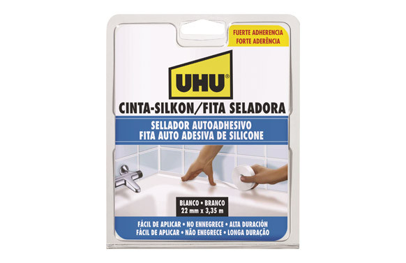 CINTA COC/BAÑO SELLADORA 3,5MTX22 MM AUTOADH BL SILKON UHU 