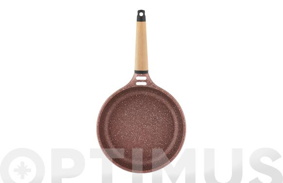 SARTEN INDUCTION TERRACOTA MANGO CEDRO 24 CM
