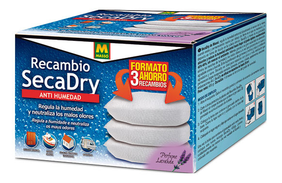 RECAMBIO ANTIHUMEDAD SECADRY 3UNID - 450GR