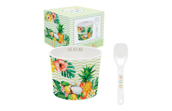 BOL HELADO CON CUCHARA PIÑA
