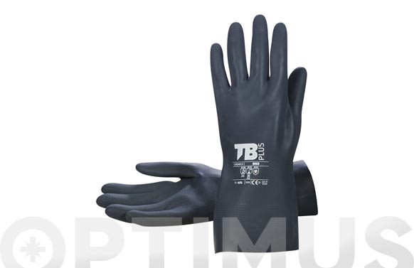 GUANTE NEOPRENO NEGRO FLOCADO T 9/XL LONGITUD: 30 CM, GROSOR: 0,75 MM.