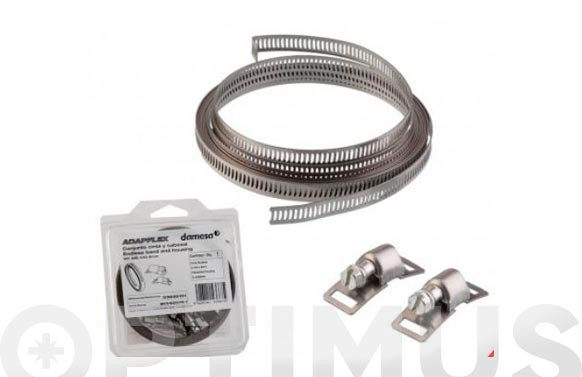FLEJE ABRAZADERA INOX W2 ROLLO 3 M 9 MM + 8 TORNILLOS