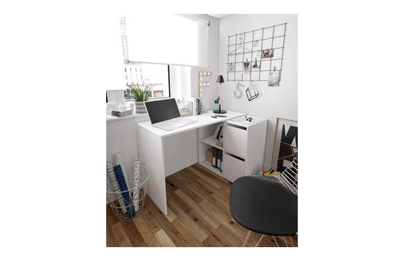 MESA ESCRITORIO CON MODULO ADAPTABLE BLANCO ARTIK 120 X 78 X 49 CM