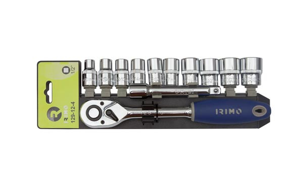 LLAVE CARRACA + VASOS JUEGO 1/2-72 D 12 PIEZAS