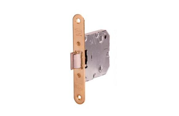 PICAPORTE UNIFICADO FRENTE REDONDO 47 MM LATONADO