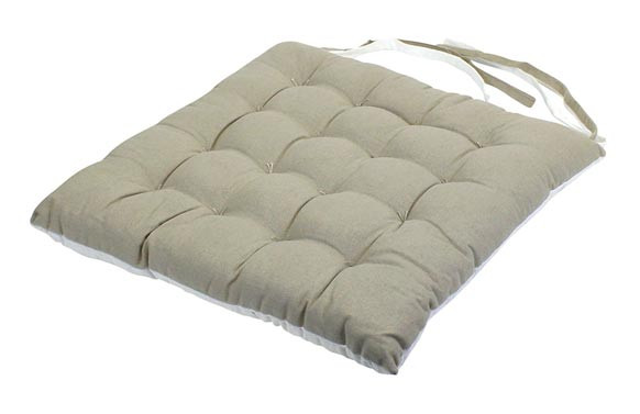 COJIN SILLA LINEAL 40X40 CM CRUDO/LINO