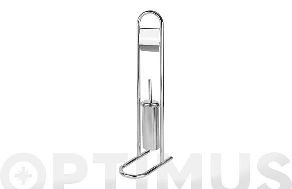 PORTAROLLO ESCOBILLERO WC INOX