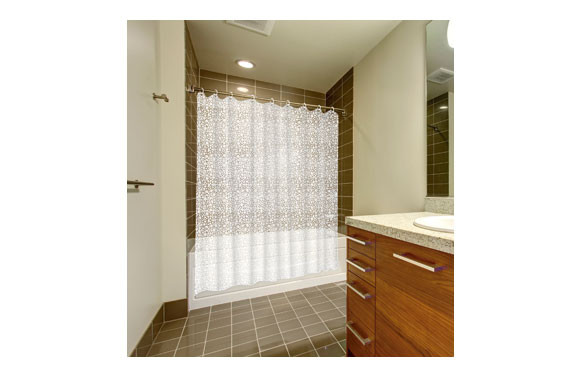 CORTINA BAÑO CALDEA PVC 180 X 200 TRANPARENTE