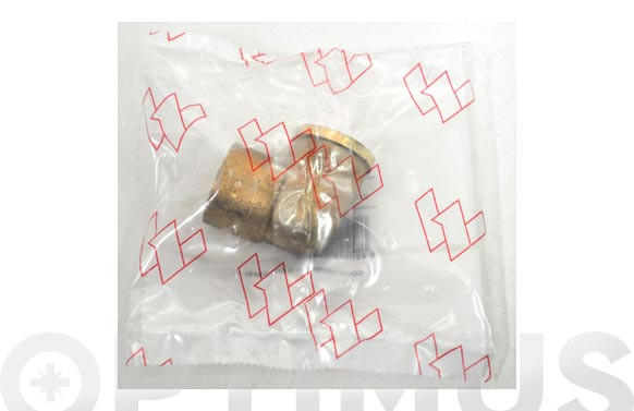 CODO MIXTO ROSCA HEMBRA COBRE 90 GR 15 MM X 1/2\"