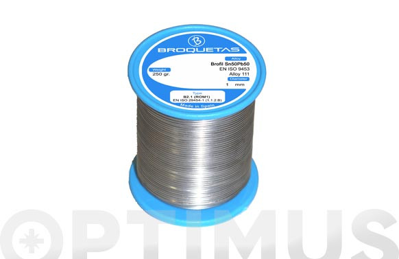 HILO DE SOLDAR BROFIL 50SN/ 50PB Ø 1 MM 250 GR CON FLUX