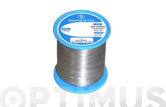 HILO DE SOLDAR BROFIL 60SN/ 40PB Ø 1 MM 250 GR CON FLUX