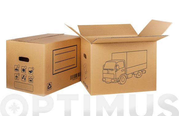 CAJA CARTON MUDANZAS CON ASA TROQUELADA 40X30X30CM