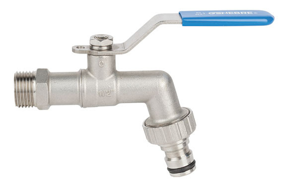 GRIFO ESFERA PARA MANGUERA INOX M-M 1/2\" - 3/4\"