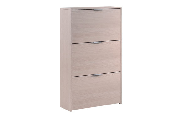 ZAPATERO 3 PUERTAS 113X60X22 CM ROBLE