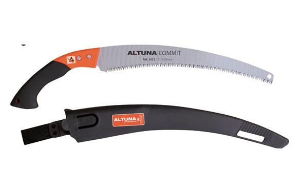 SERRUCHO DIENTE JAPONES HOJA CURVA CON FUNDA 33CM J422