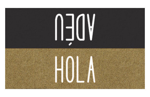 FELPUDO COCO ESTAMPADO 40X70 HOLA / ADEU