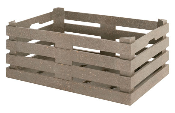 CESTA FIBRA TIPO CAJA22X14X9 CM-GRIS
