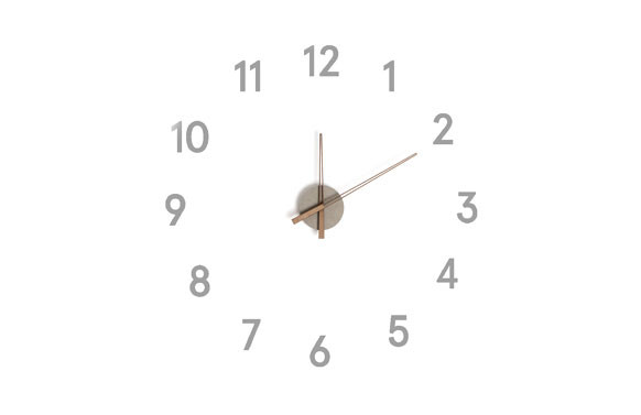 RELOJ DE PARED ADHESIVO MOMENTUMGRIS
