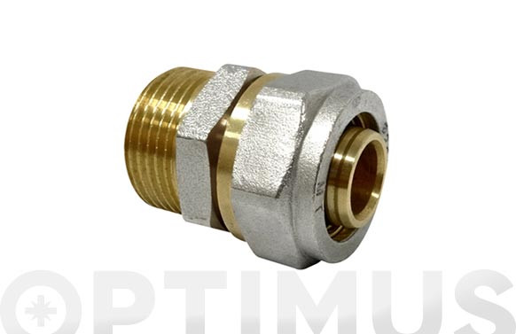 ENLACE COMPRESION RECTO MIXTO MULTICAPADN20 X 1/2\" MACHO