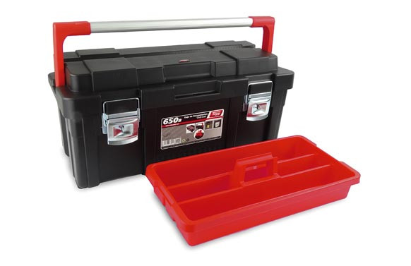 CAJA HERRAMIENTAS PLASTICON.650-B NEGRA 1 BANDEJA