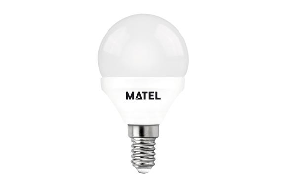 LAMPARA ESFERICA LED AL+PCE14 7W LUZ FRIA