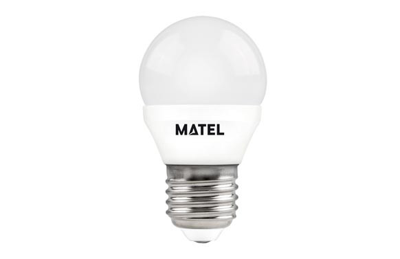 LAMPARA ESFERICA LED AL+PCE27 7W LUZ FRIA