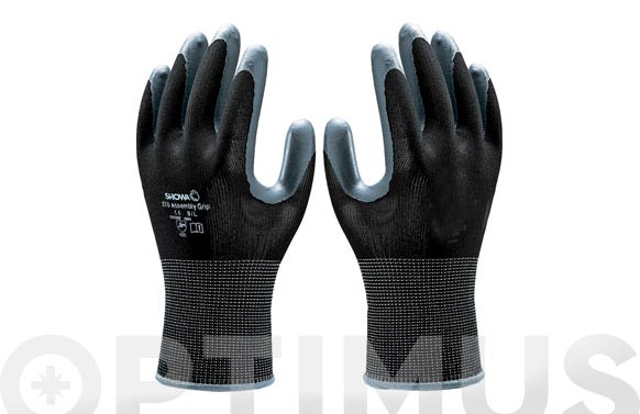 GUANTE NITRILO FORRO NYLON NEGROTALLA - L