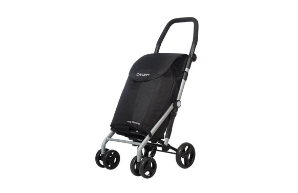 CARRO COMPRA 4 RUEDAS GIRATORIASNEGRO