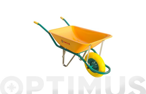 CARRETILLA METALICA AMARILLA LIGERAC1/550-90 L RUEDA IMPINCHABLE