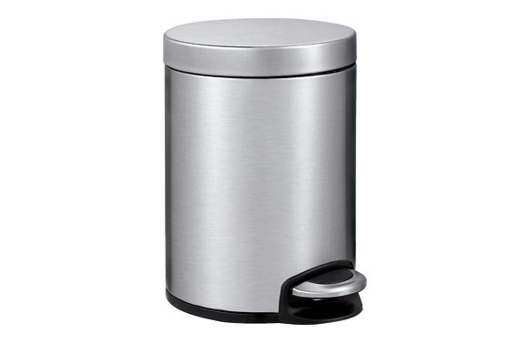 CUBO PEDAL METALICO SERENE 5 L-ACERO MATE