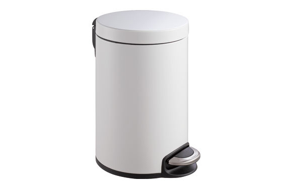 CUBO PEDAL METALICO SERENE12 L-BLANCO