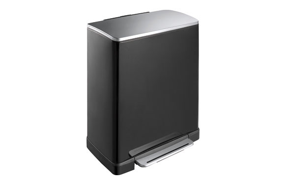 CUBO RECICLAJE METALICO E-CUBE28+18 L-NEGRO