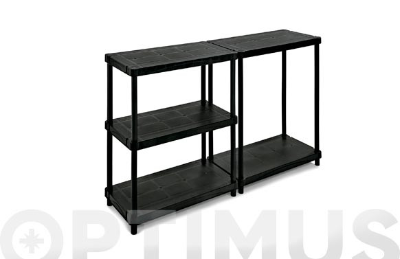 ESTANTERIA RESINA NEGRA MODELO 4080/5C5 BALDAS 90X187X45 CM