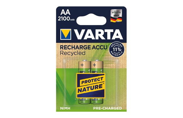 PILA RECARGABLE RECYCLED (BL.2)AA 2100 MAH