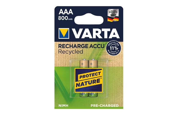 PILA RECARGABLE RECYCLED (BL.2)AAA 800 MAH