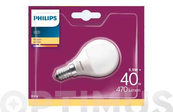 LAMPARA LED STANDARE14 5,5W LUZ CALIDA