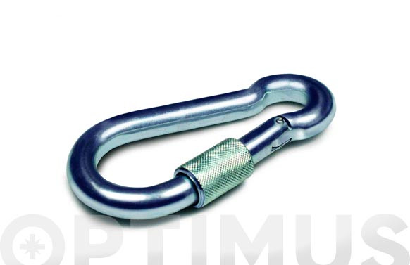 MOSQUETON BOMBERO CON SEGURO ZINCADO (2 UNIDADES)Ø 7-70 MM 180 KG