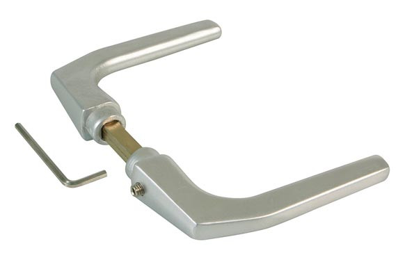 MANILLA ALUMINIO PARA PUERTAPLATEADA