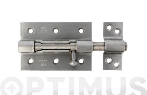 CERROJO PASADOR MOD.454 CON PORTACANDADO70X67 MM ACERO INOXIDABLE MATE 18/8