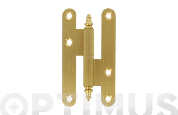 PERNIO REDONDO CON REMATE MOD.407100X58X2,3 MM LATON MATE IZQUIERDA